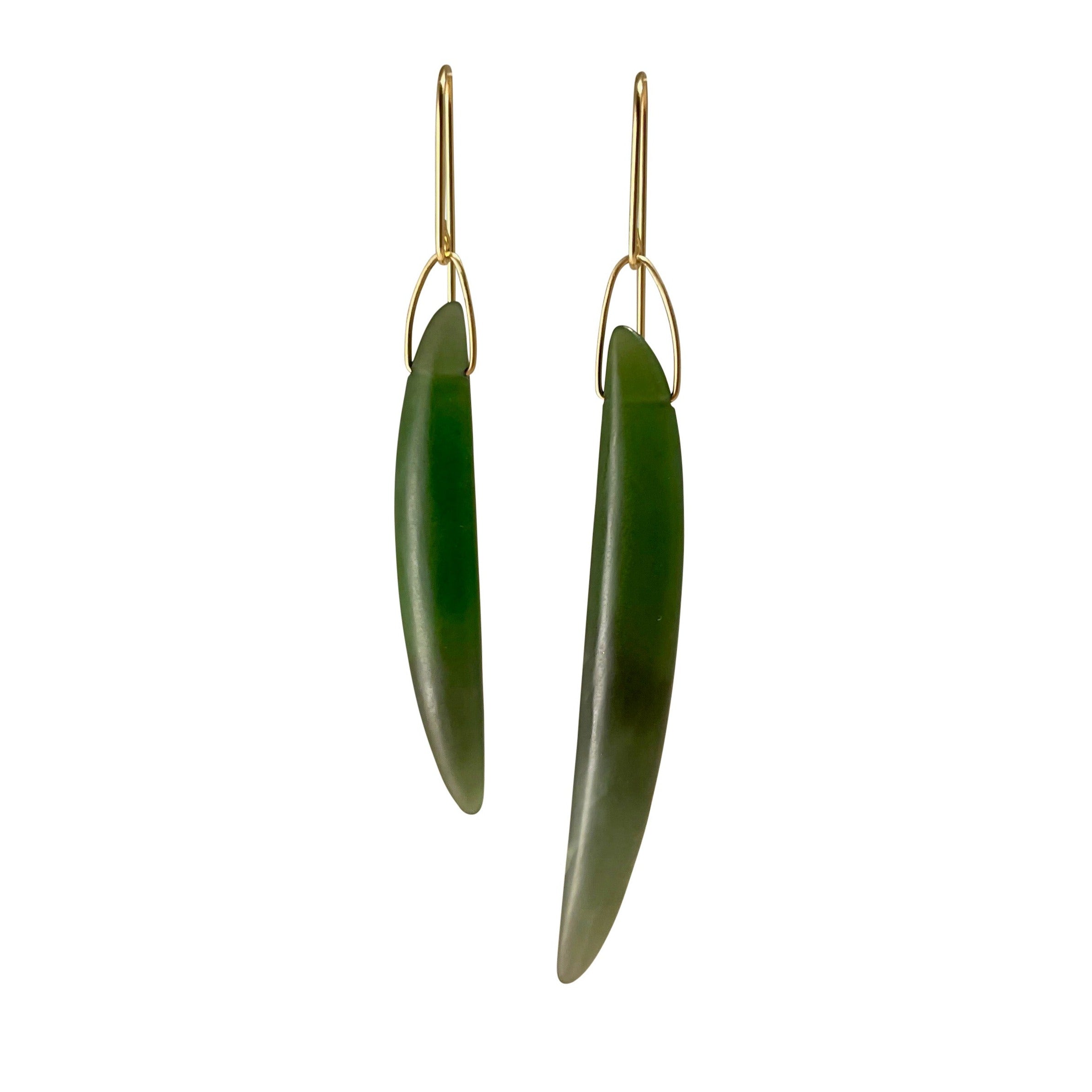 Gabriella Kiss 14k Nephrite Bean Earrings – Metier