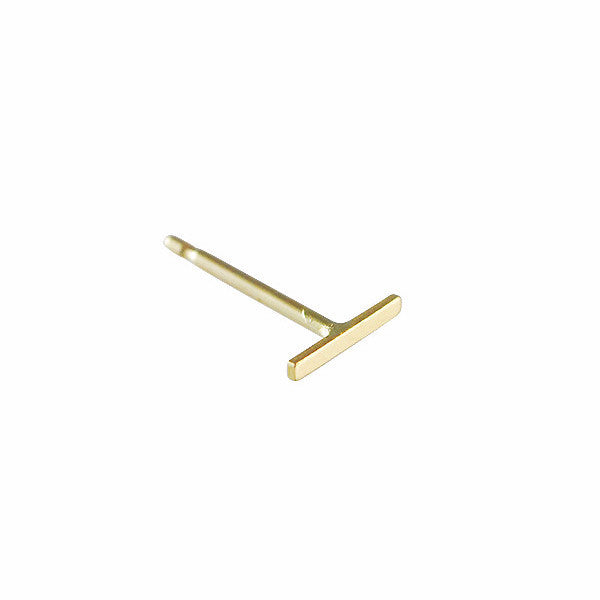 Kathleen Whitaker 14k Yellow Gold Staple Stud Earring