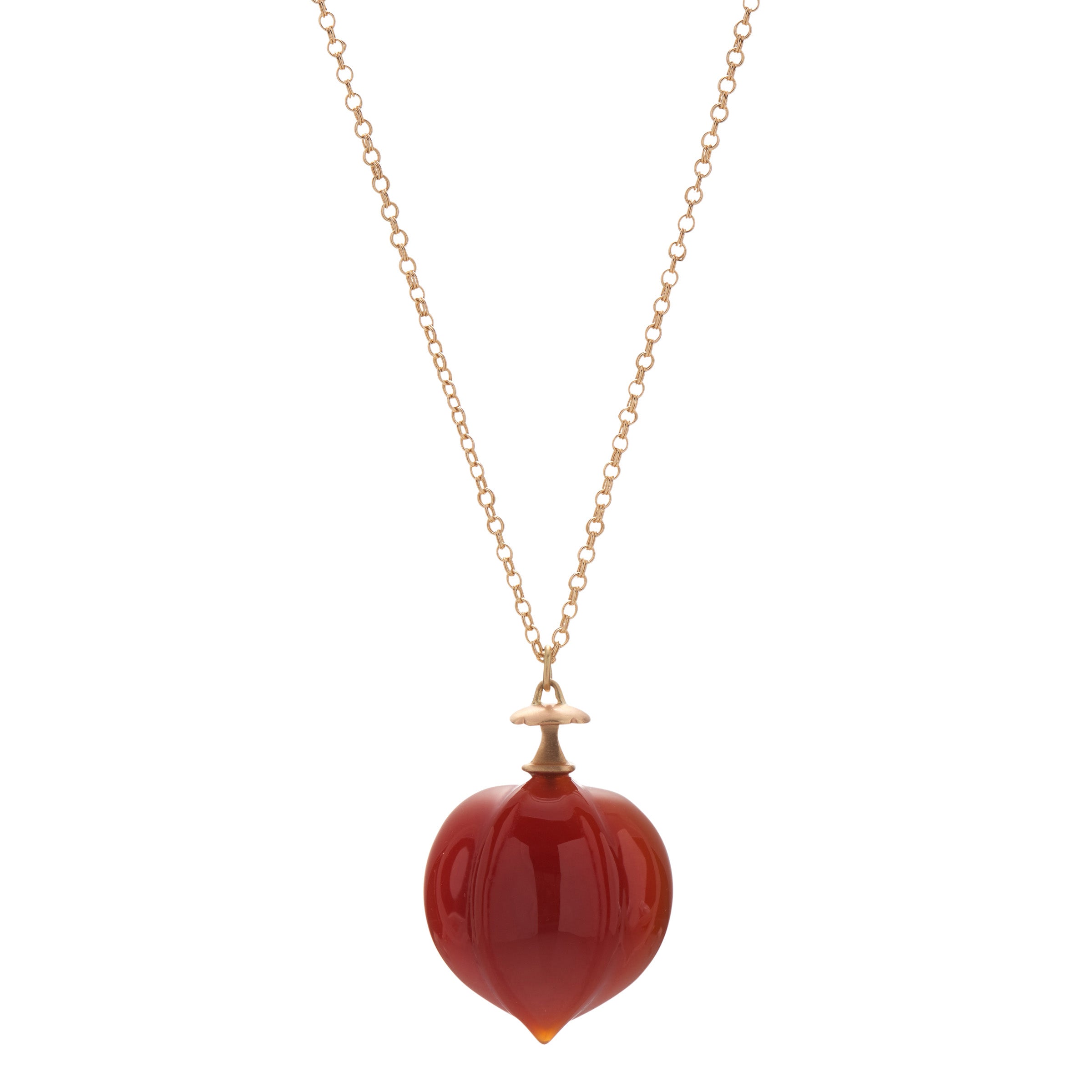 Gabriella Kiss 18k Carnelian Hickory Nut Necklace