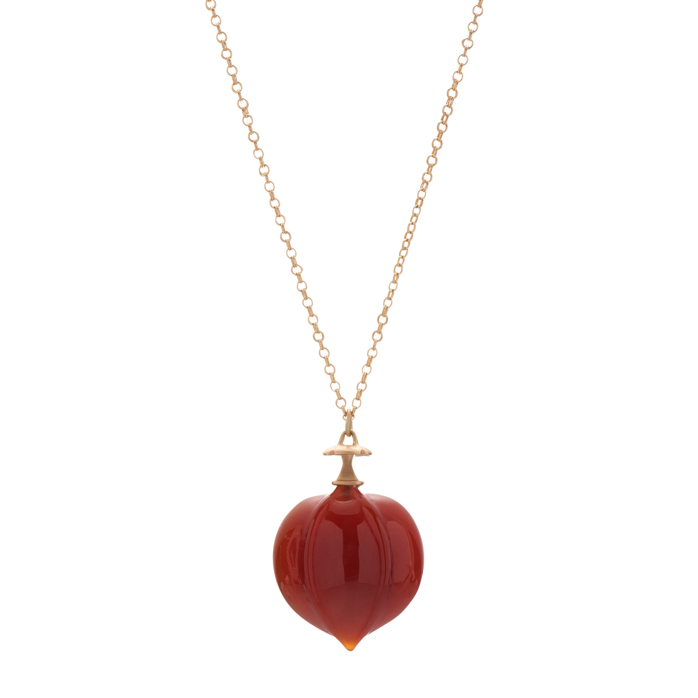 Gabriella Kiss 18k Carnelian Hickory Nut Necklace