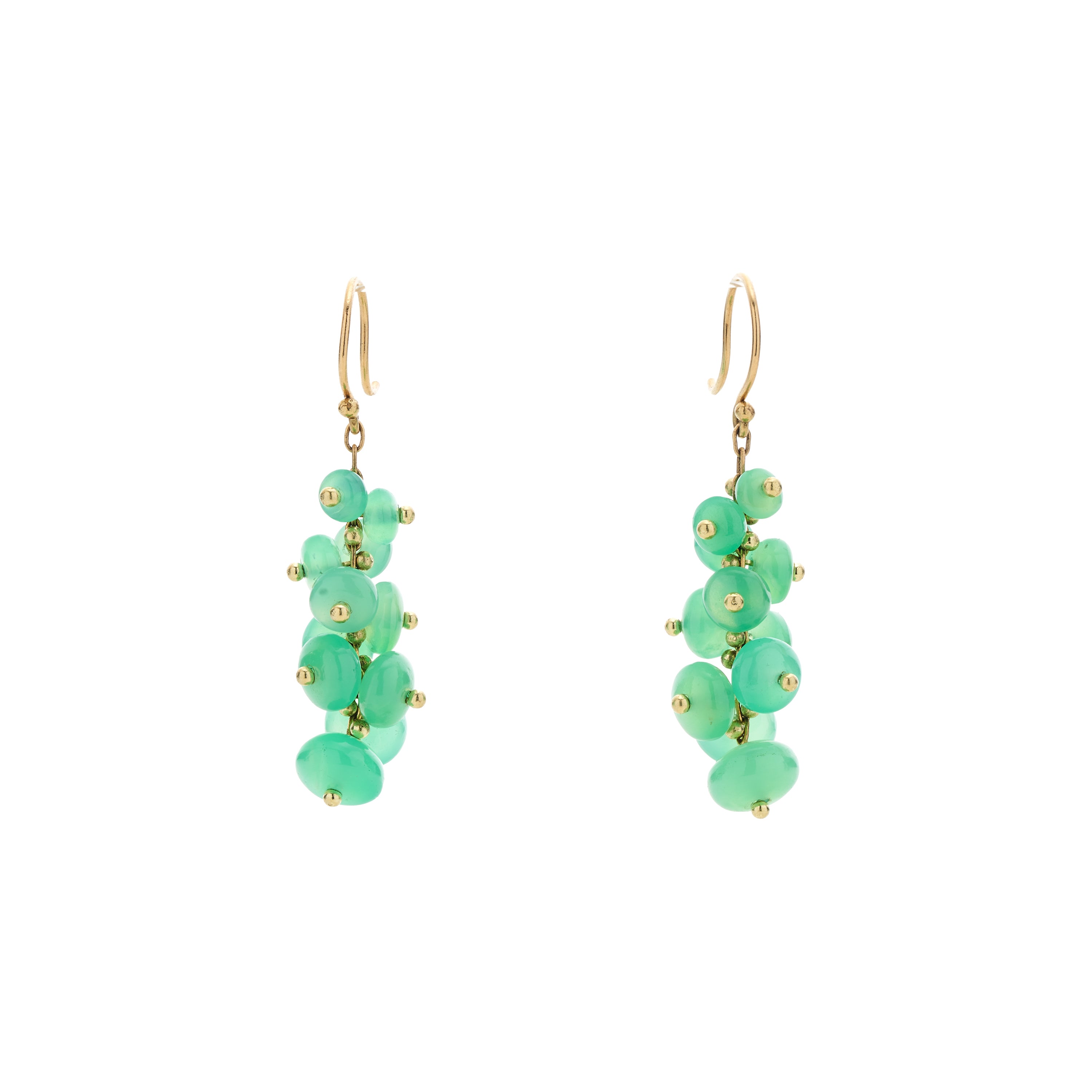 TenThousandThings 18k Chrysoprase Tapered Bead Earrings