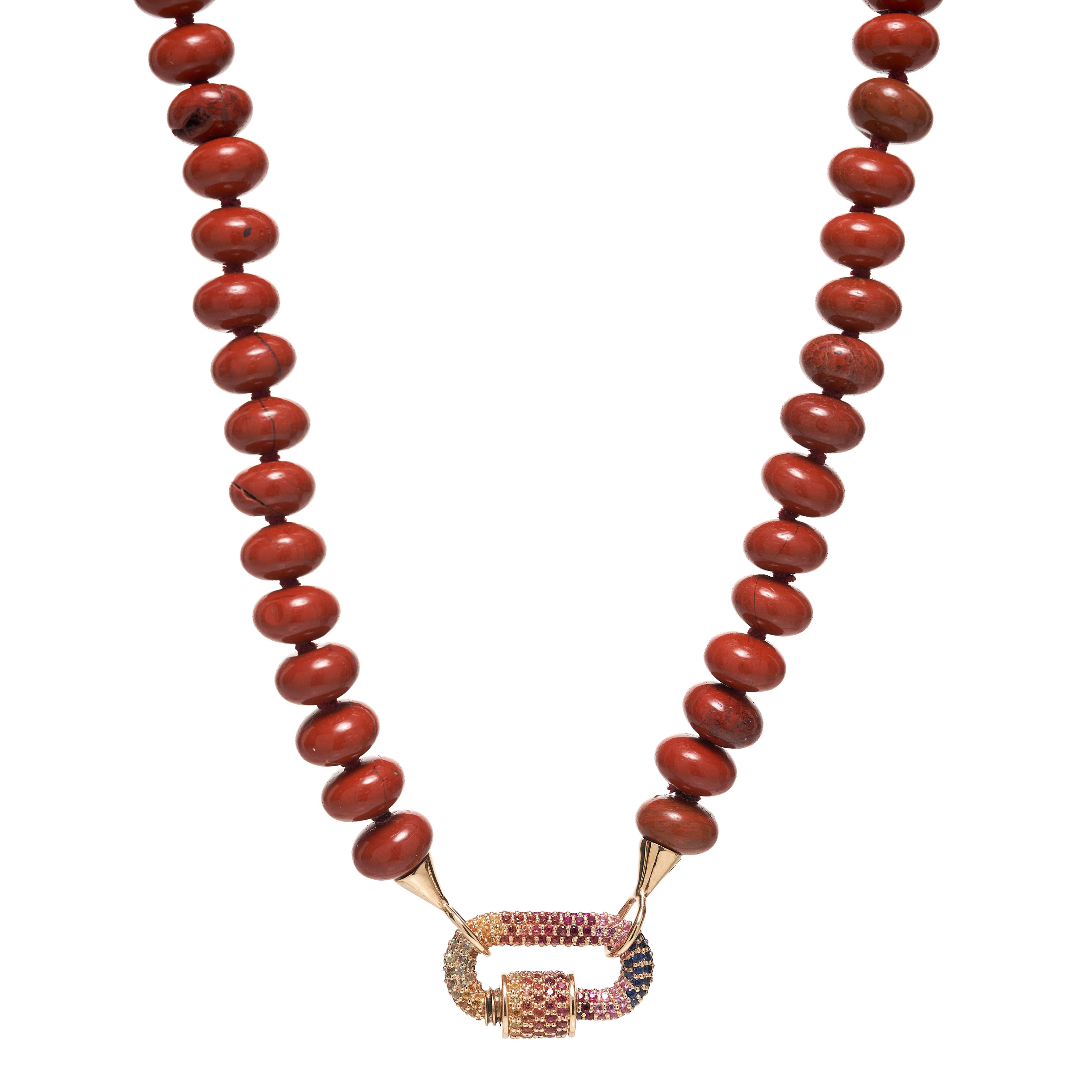 Marla Aaron 14k Red Jasper Rondelle Strand - 8mm