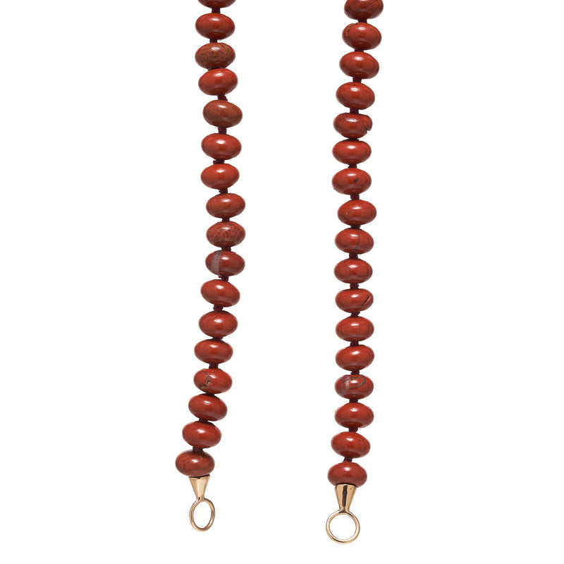 Marla Aaron 14k Red Jasper Rondelle Strand - 8mm