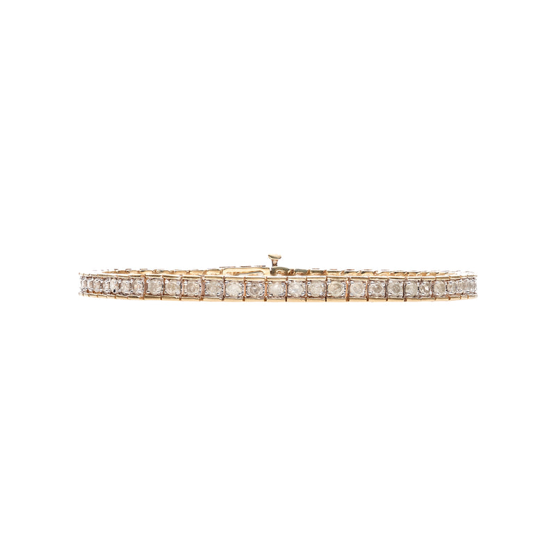 Vintage 1940's 14k Diamond Row Bracelet