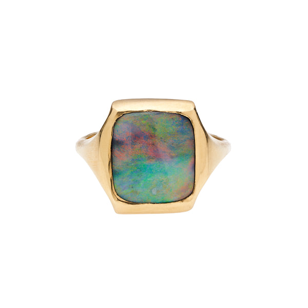 TenThousandThings 18k Square Opal Melee Ring