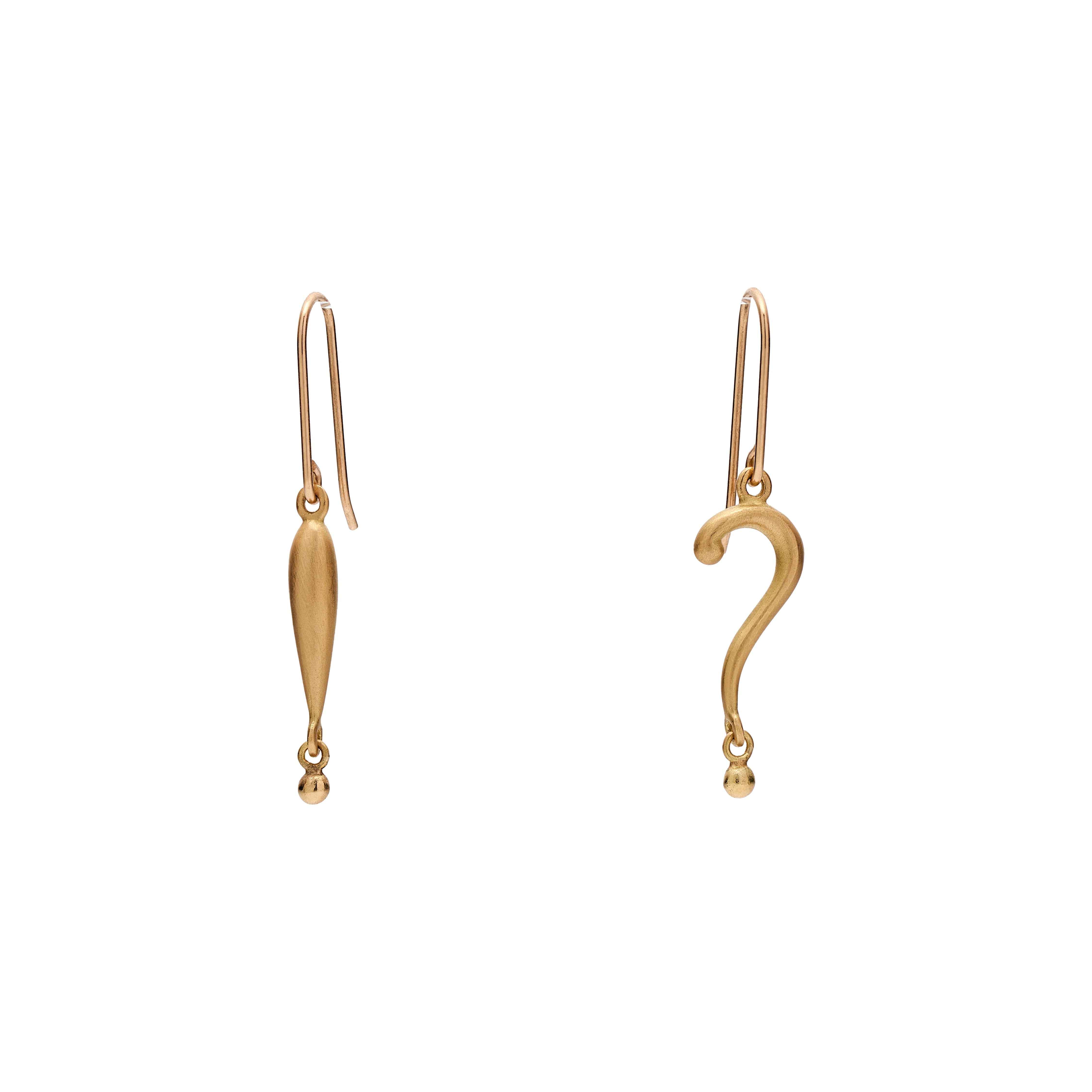 Gabriella Kiss 14k Green Gold Tiny ?! WTF Earrings