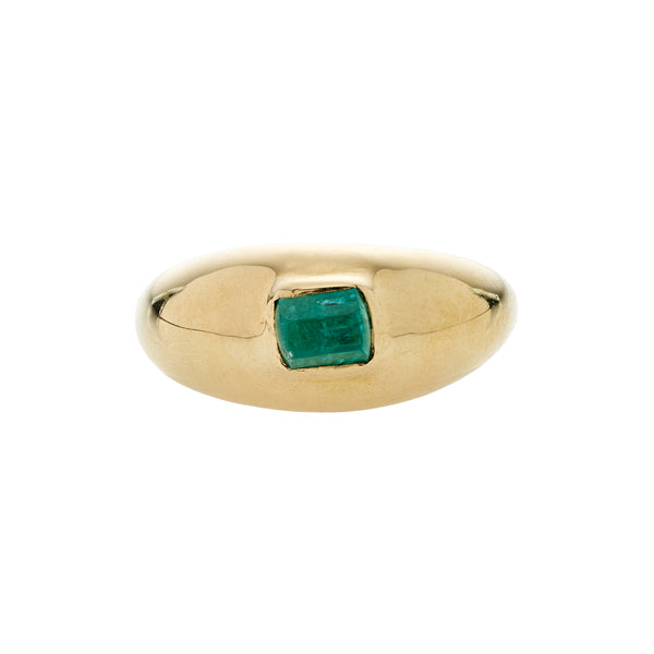 TenThousandThings 18k Emerald Small Dome Ring