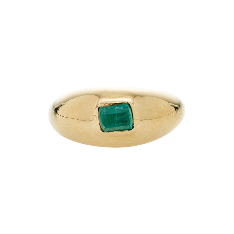 TenThousandThings 18k Emerald Dome Ring