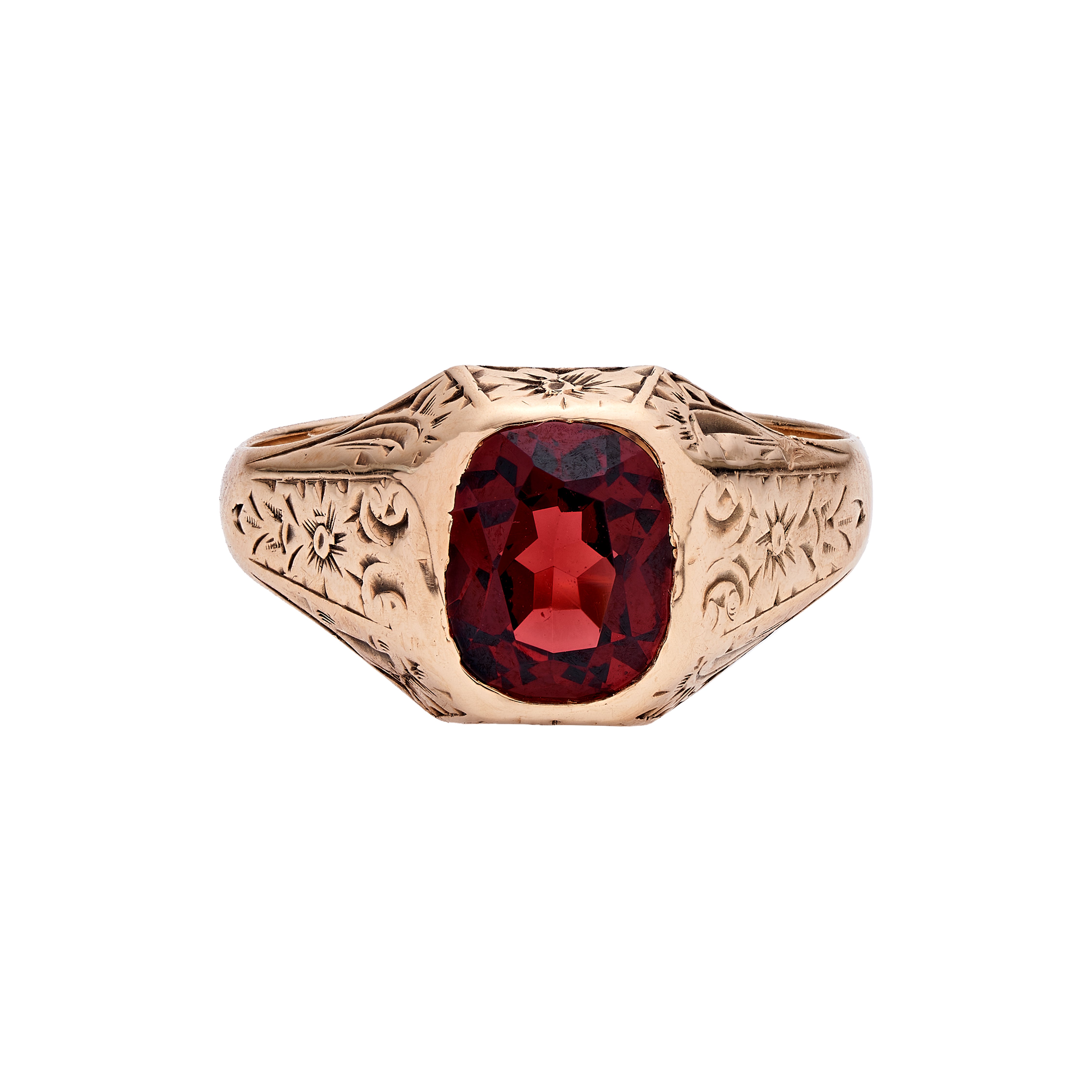 Stunning 10k Solid orders Gold Rich Red Garnet Ring