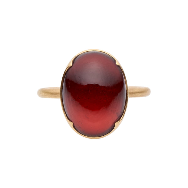 Gabriella Kiss 18k Oval Hessonite Garnet Ring - 9.4ct