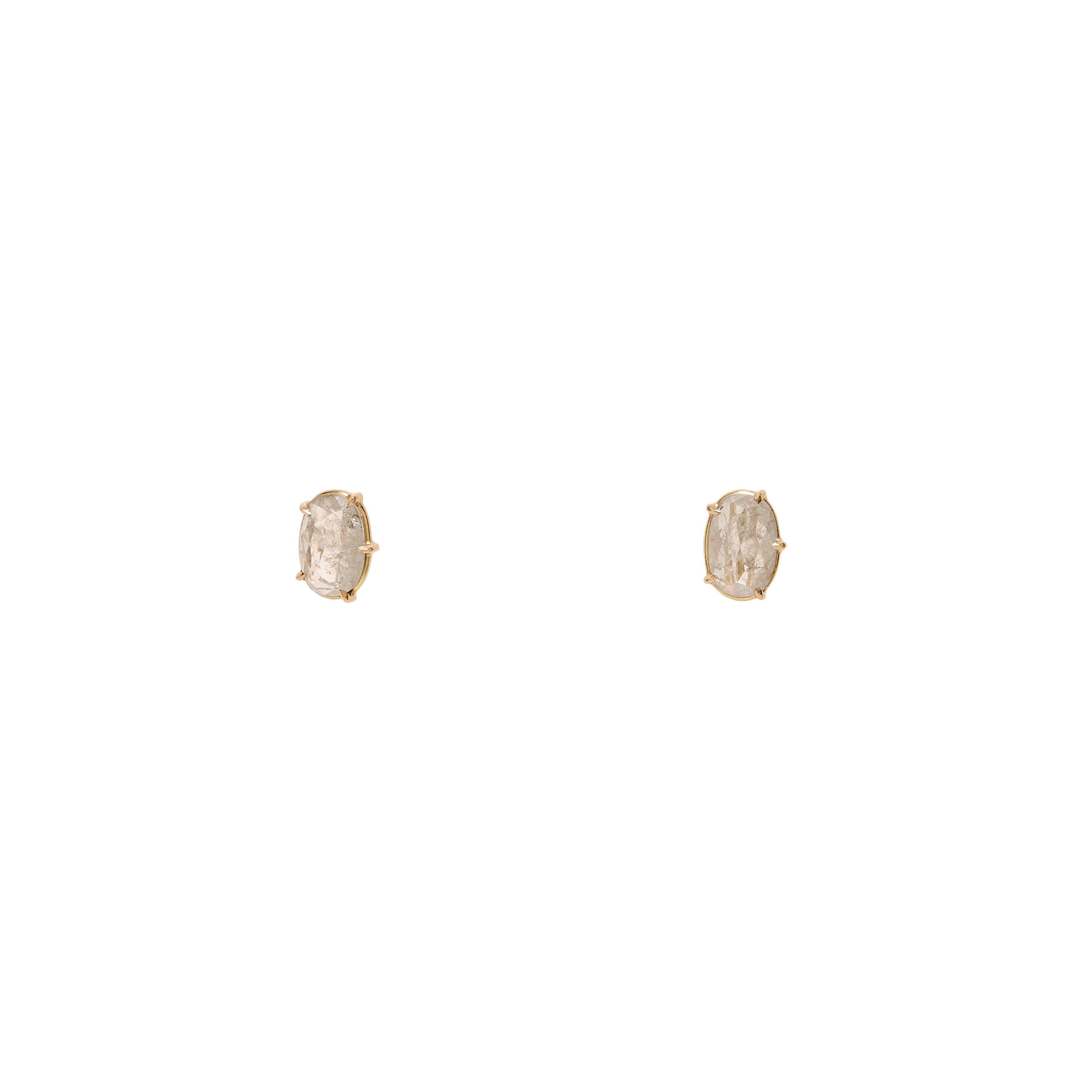 Tura Sugden 18k Rose Cut Diamond Earrings- 1.15ct