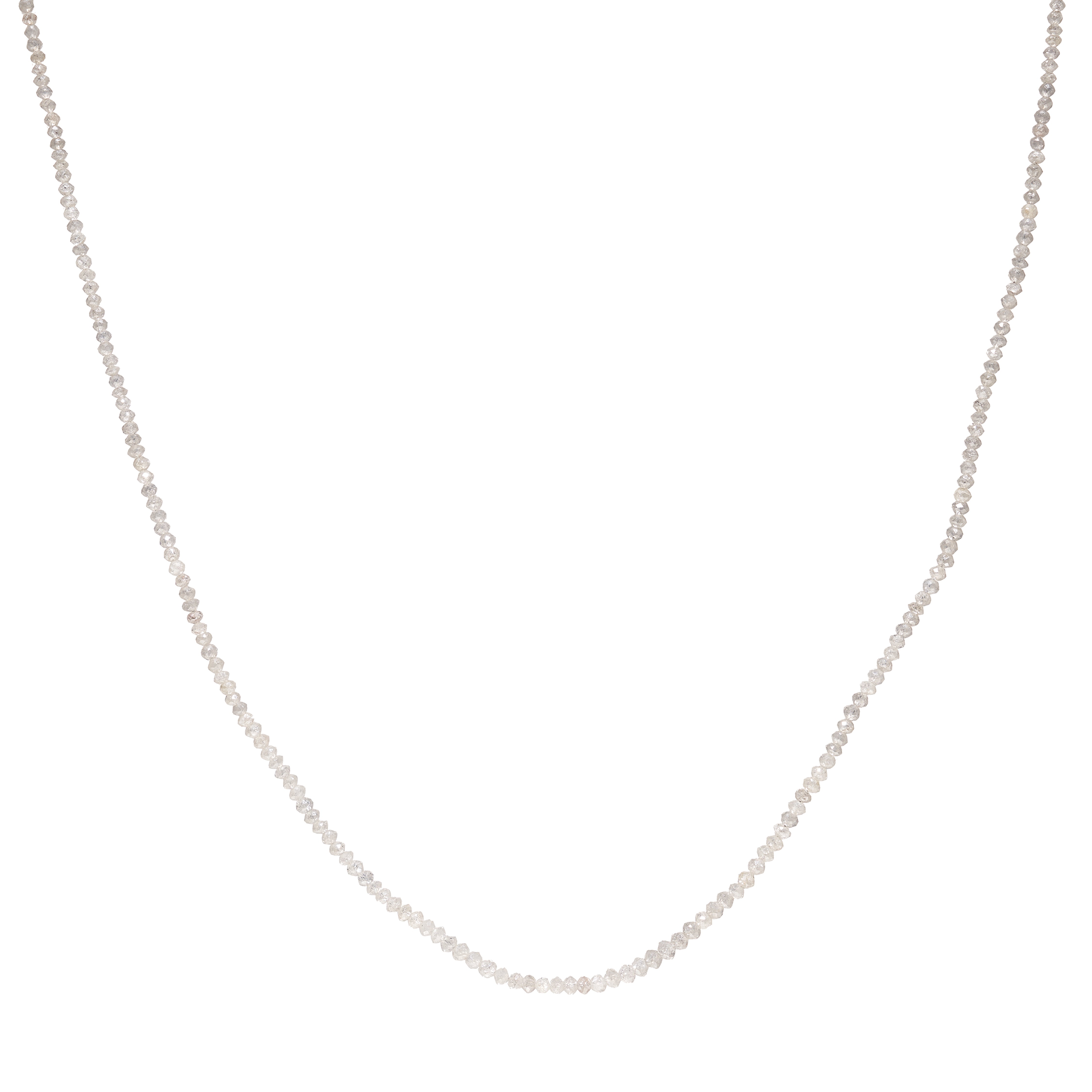 Tura Sugden Tiny Facetted Gray Diamond Bead & 18K Yellow Gold Chain Necklace