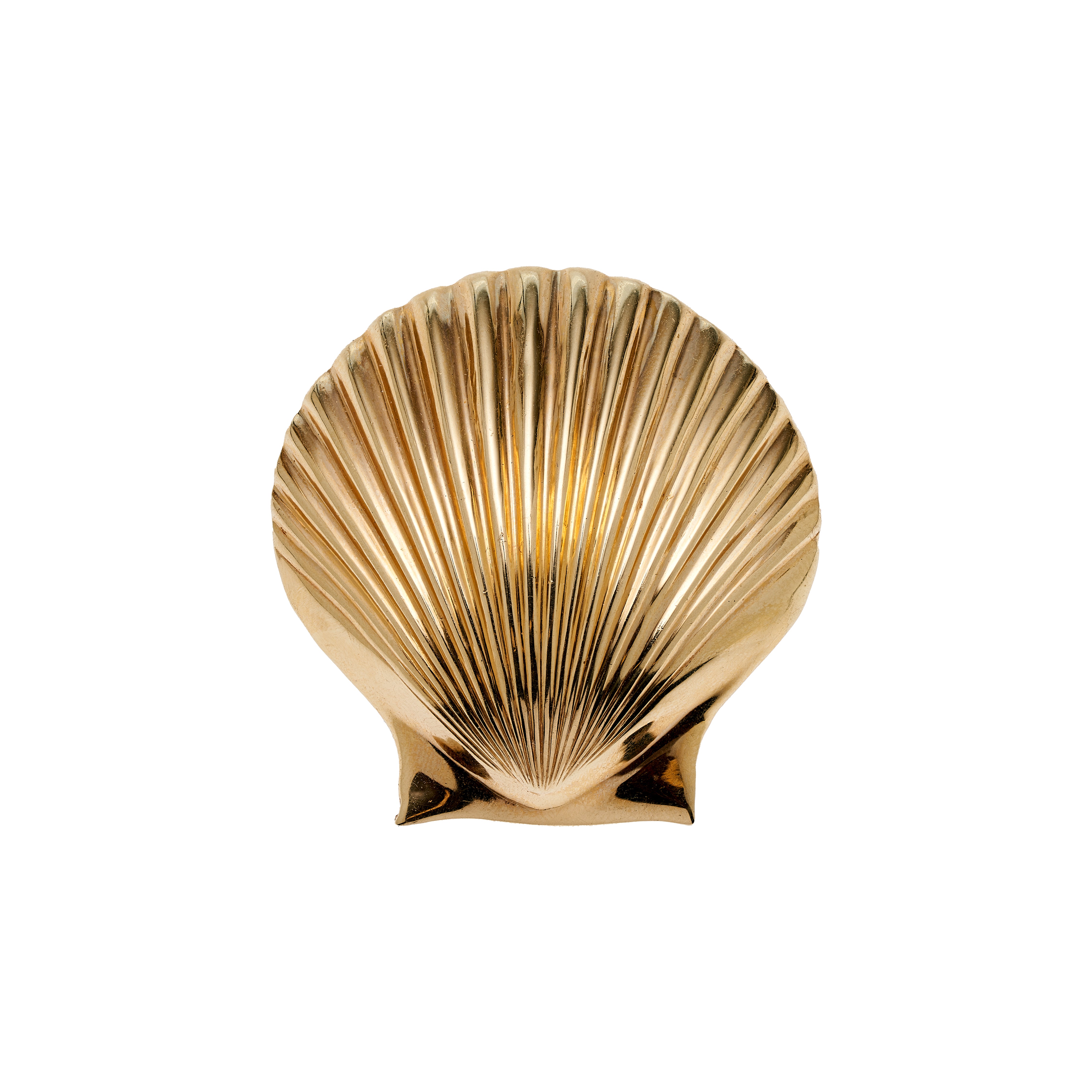 Vintage Mid Century 14k Shell Brooch