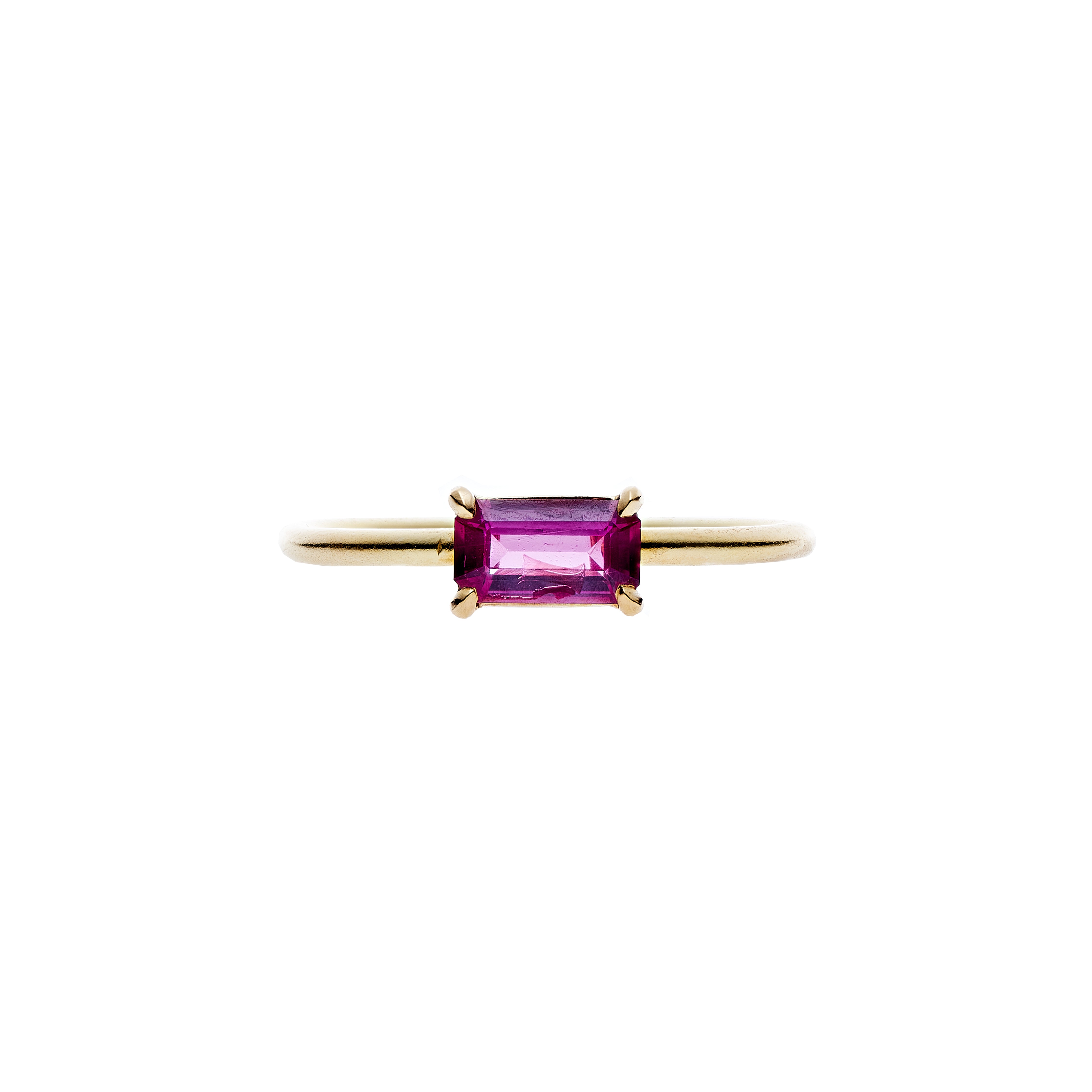 Tura Sugden 18k Pink Sapphire Solitaire Ring- 0.46ct