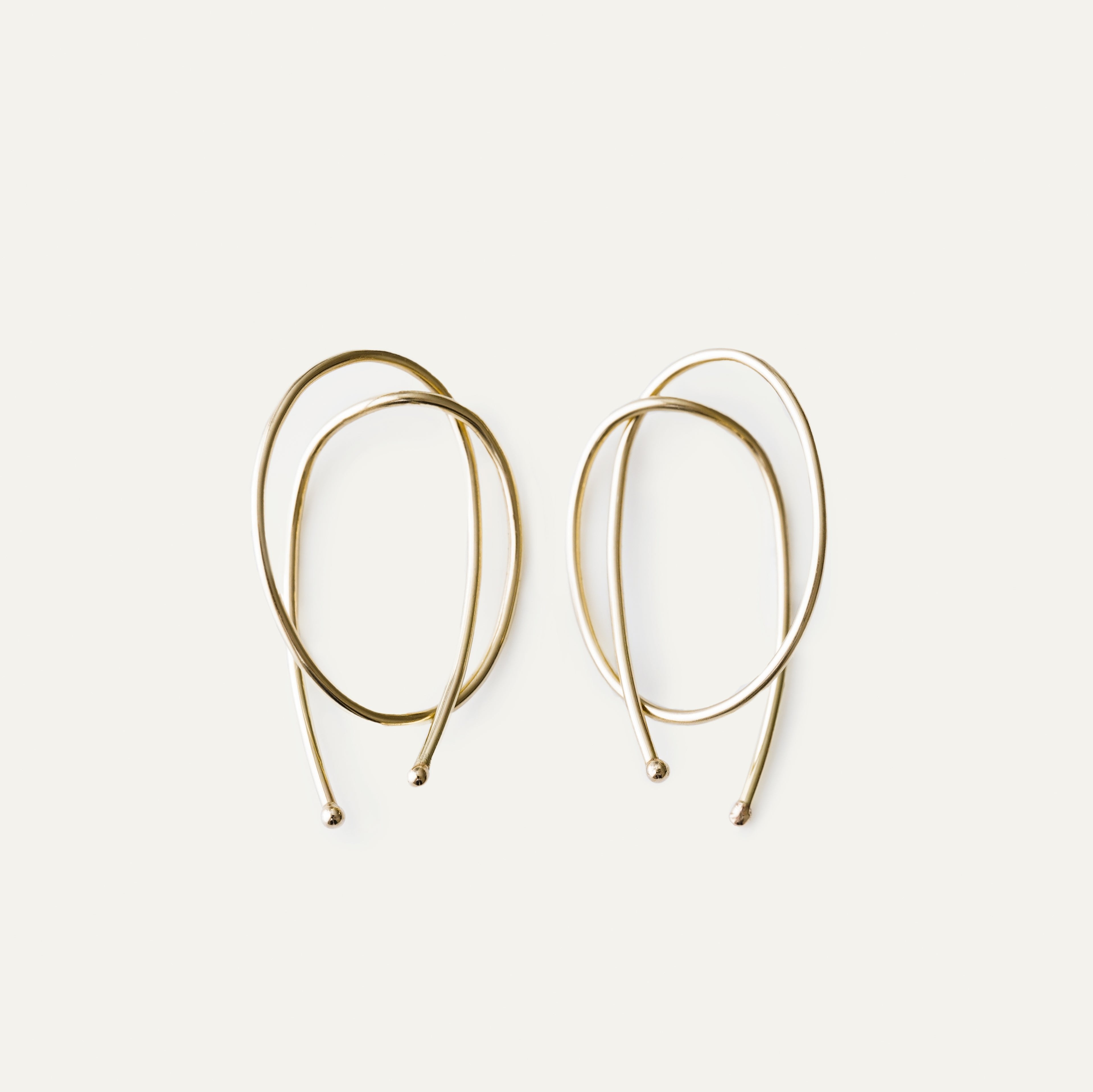 Kathleen Whitaker 14k Pair of Small Rope Earrings