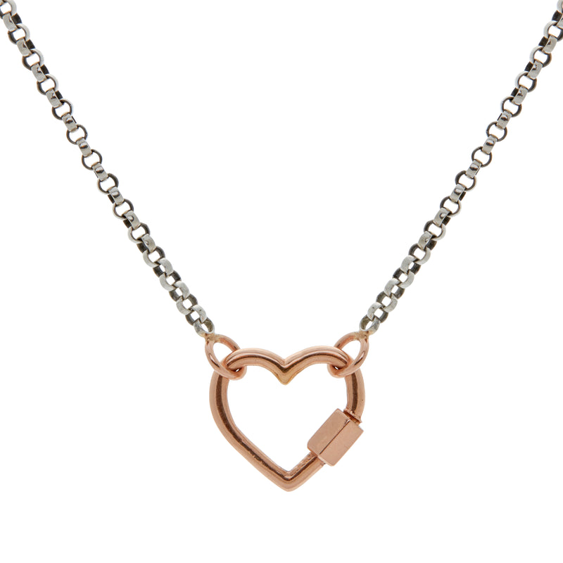 Marla Aaron 14k Rose Gold Baby Heart Lock