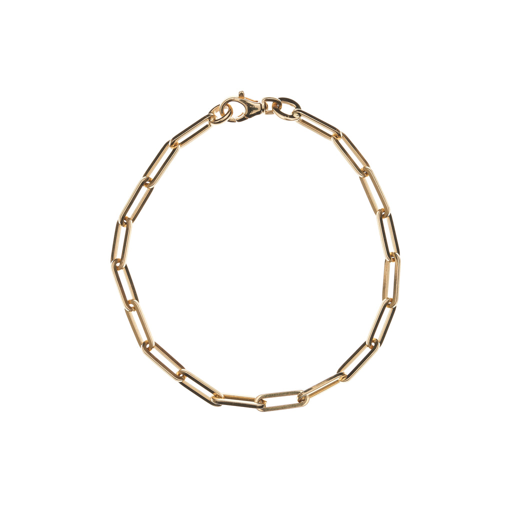 Stephanie Windsor 14k Gold Solid Paperclip Chain Necklace – Metier